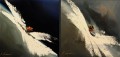 esquí dos paneles en crema Kal Gajoum texturizado